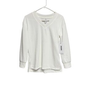 RBX off White V-Neck Long Sleeve Top size XS NWOT athleisure